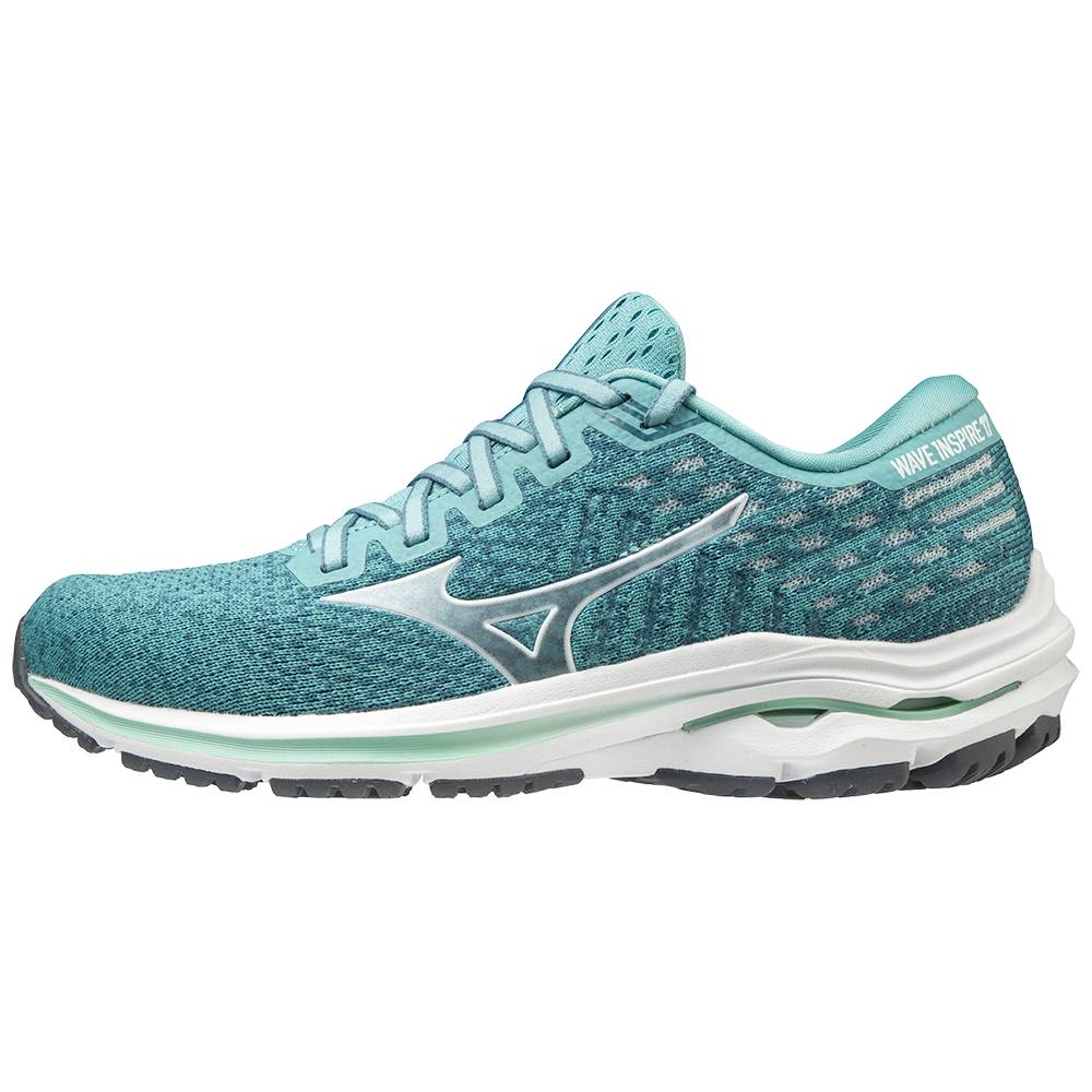 Zapatillas Running Mizuno Wave Inspire 17 WAVEKNIT Mujer Turquesa/Blancas Outlet BXDV-61839